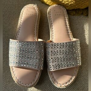 A New Day Women's Metallic Slide Sandals